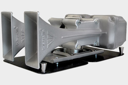 Aluminium alloy horn loudspeaker for mobile electronic siren with directional acoustic coverage